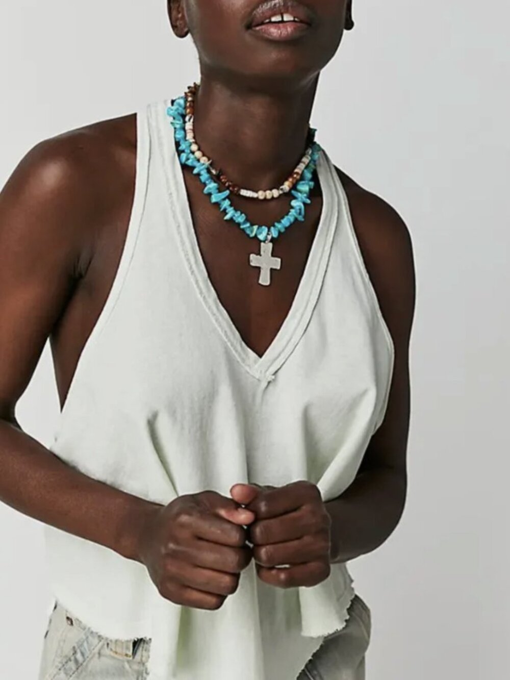Free People We The Free Canary Green Care FP Karri Swing Tank